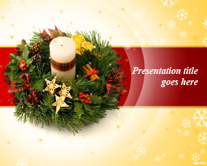 Template Christmas Wreath PowerPoint