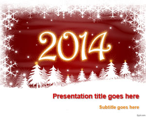 Tahun baru 2014 PowerPoint Template
