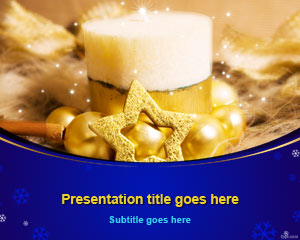 Weihnachtsstern-Dekoration Powerpoint-Vorlage