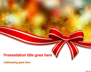 Noel Bow PowerPoint Şablon