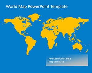 Molde colorido livre Worldmap do vetor para o PowerPoint