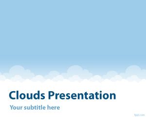 雲PowerPointのテンプレート