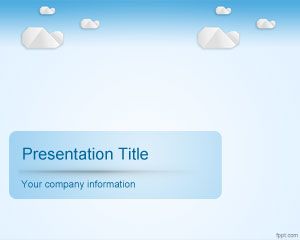 Template Céu Nuvens PowerPoint