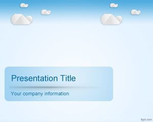 Шаблон небо облака PowerPoint