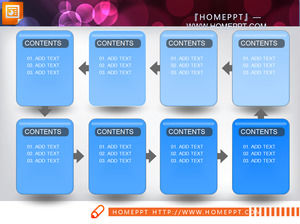 8-nod diagramă flux ciclu de material PPT descărcare