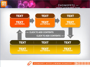 Una combinazione di flusso circolare materiale grafico slideshow