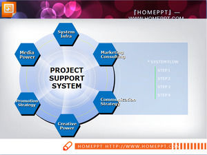 PPT 차트 템플릿 사이에 다이아몬드 형 평행