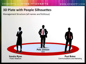 A group of business people silhouette PPT illustrations material