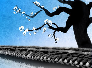 A組的中國風幻燈片背景圖片下載的冷梅雪背景背景