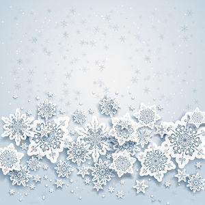 A group of white snowflakes art PPT background pictures