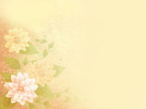 Ancient painting style flower slide background