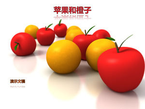 arancione modello di frutta ppt di Apple