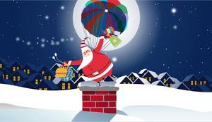 Cartolina d'auguri di Natale di musica di sottofondo PPT di animazione