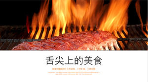 Download gratuito di modello PPT per barbecue industriale