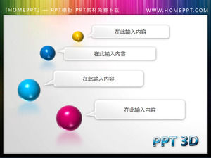 molde bonito dinâmica da cor 3D base bola diretório PPT