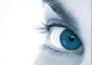 Piękna oczu niebieskie motywy powerpoint szablon