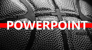 Siyah ve kırmızı renk eşleştirme basketbol arka plan NBA tema PPT şablonu