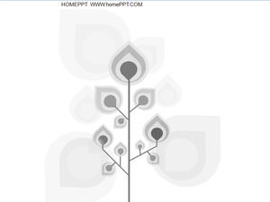 sfondo bianco e nero d'arte dinamica template crescita degli alberi PPT background Scaricate