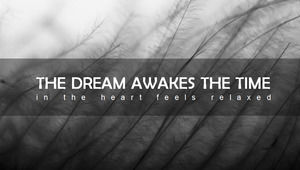 Black and white reed picture typography background art design PPT template