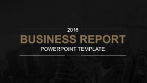 Szablon PPT zaawansowanego raportu biznesowego w stylu czarno-białym