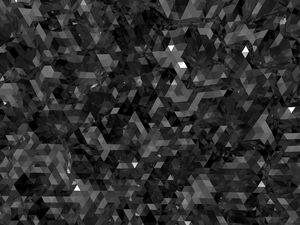 黑色碳晶体多边形PPT背景图像