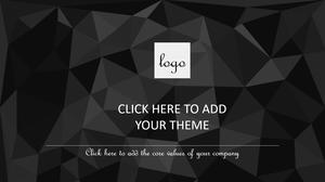 Black low polygon background universal PPT template