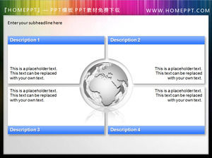 สีฟ้า 4 การรวมกันของสไลด์วัสดุกล่องข้อความ