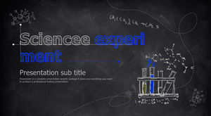 Tiza de pizarra azul Dibujado a mano Ciencia Química Experimento PPT Courseware plantilla