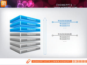 Cristallo blu stereoscopico relazioni PowerPoint Chart Scarica