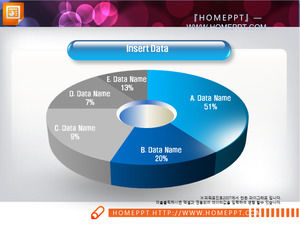 Blue crystal style slide chart template package download