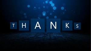 Blue Dynamic Spot Background Thank you PPT background image