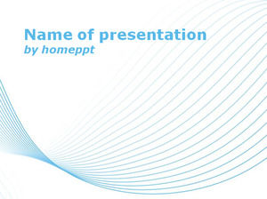 Linhas azuis sobre o modelo de PowerPoint Fundo Branco