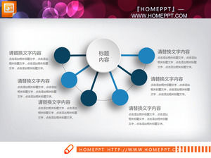 블루 마이크로 스테레오 비즈니스 PPT 차트