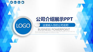 Albastru Micro Company Stereo Profil Showcase PPT Template-uri