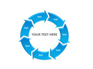 藍色多循環PPT圖表素材