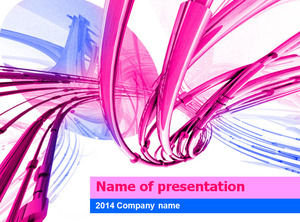 Plantillas Powerpoint patrón de color rosa azul estilo de deslumbramiento