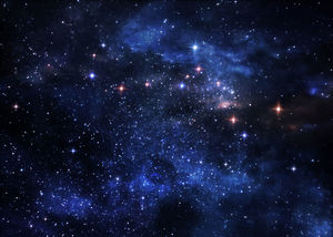 Blue star star cosmic star PPT background picture