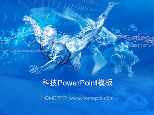 Biru teknisi background PowerPoint Template Download