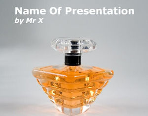 Бутылка шаблон Powerpoint Perfume
