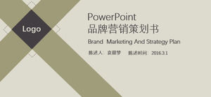 Brand Marketing planul de carte PPT șablon