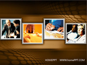 Brown business PPT background picture download
