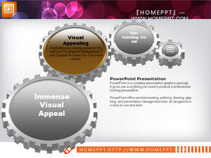 Brown crystal slide chart template package download