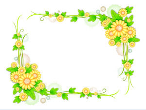 Bunch of floral borders PPT background image