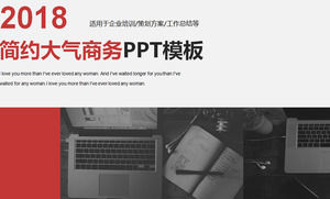 Plantilla PPT de negocios para el fondo de fotos de la escena de trabajo en blanco y negro