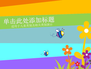 Cartoon Bee Background Modello di PowerPoint Scarica