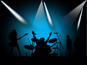 Cartoon concert dynamic PPT background picture download