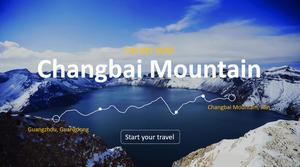 Changbai Dağı Turizm Yolculuğu Giriş PPT Şablonu