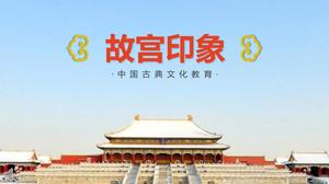 PPT-Albumvorlage für den klassischen Impressionismus der chinesischen verbotenen Stadt