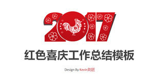 Chiński styl papieru wyciąć tło Nowy rok szablon PPT