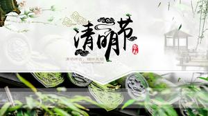Modello PPT del festival di Qingming in stile cinese